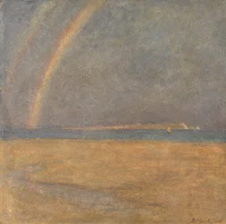 Regenbogen über The Needles, Isle of Wight, ca. 1890